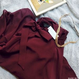 Ann Taylor tie waist chiffon circle skirt | NWT